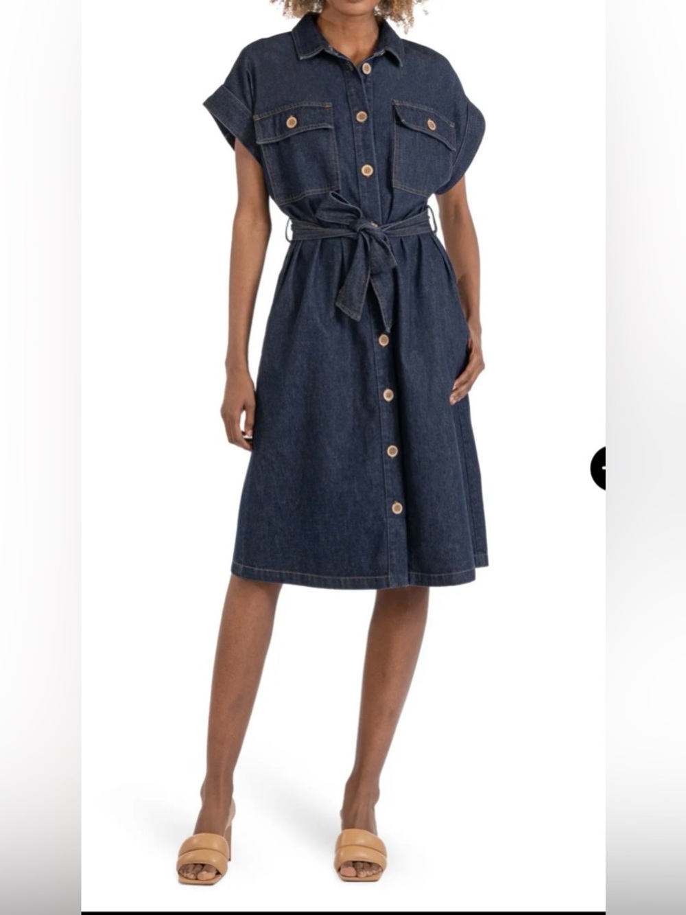 NWOT Kut from the Kloth  Bonnie Roll Cuff Tie Belt Shirtdress Tie Waist Sz XS